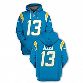 Men's Los Angeles Chargers #13 Keenan Allen 2021 Blue Pullover Hoodie,baseball caps,new era cap wholesale,wholesale hats